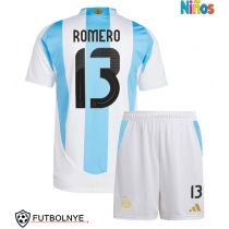 Camiseta Argentina Cristian Romero #13 Primera Equipación para niños Copa America 2024 manga corta (+ pantalones cortos)
